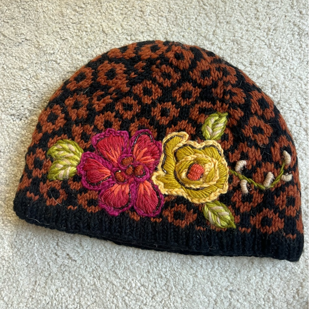 Embroidered beanie